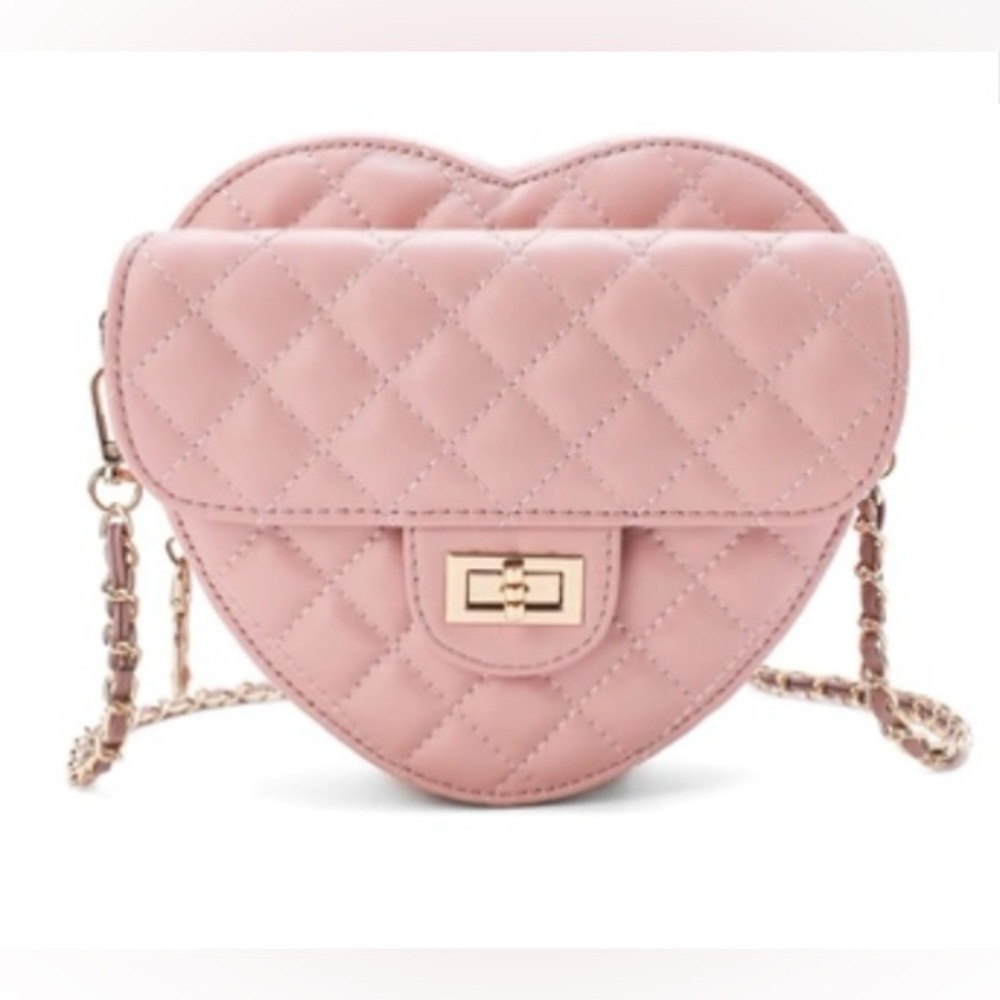 Tiffany & Fred Paris Heart Shape Quilted Leather Crossbody Bag NWT